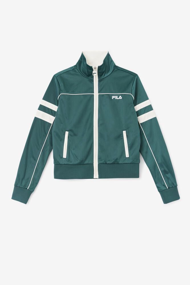 Fila Pippa Track Green Jacket Womens - NZ 95831-CQOA